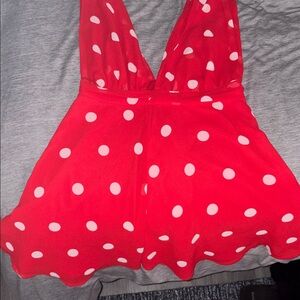 LPA Dotted Tie‎ Shoulders Georgette Mini Dress Size Medium